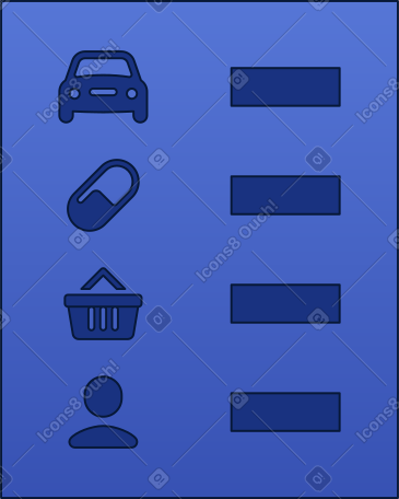 汽车、药品、商店和其他费用的图标 PNG, SVG