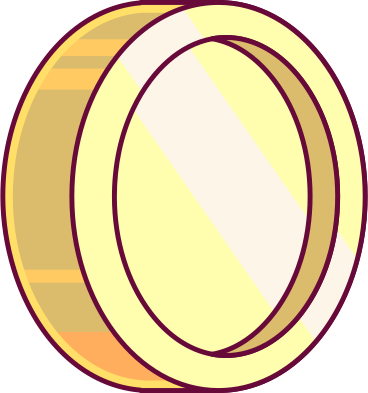 yellow round coin PNG, SVG