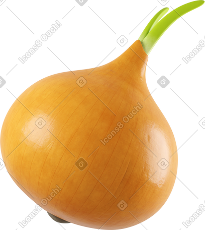 3D onion PNG, SVG