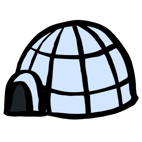 side view of igloo Illustration in PNG, SVG