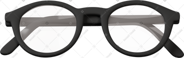 Black eyeglasses PNG, SVG