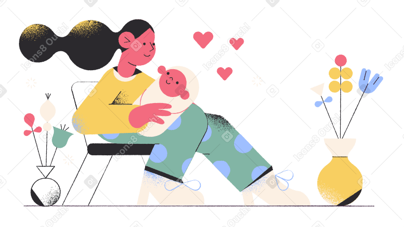 Uma mulher segurando um bebê nos braços PNG, SVG
