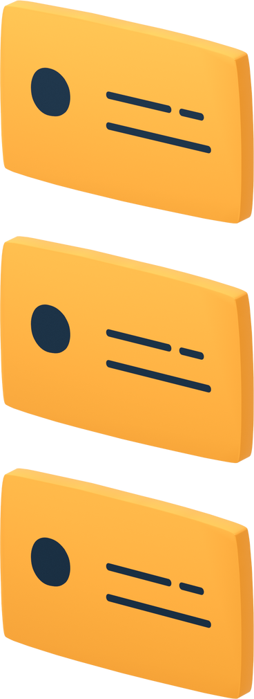 Three yellow text blocks PNG, SVG