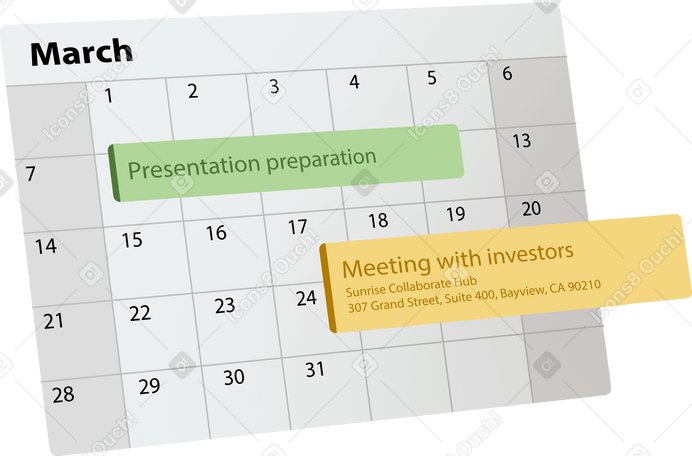 tasks in calendar PNG、SVG
