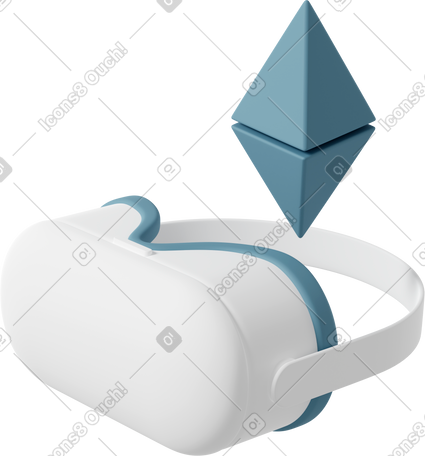 3D vr ethereum PNG, SVG