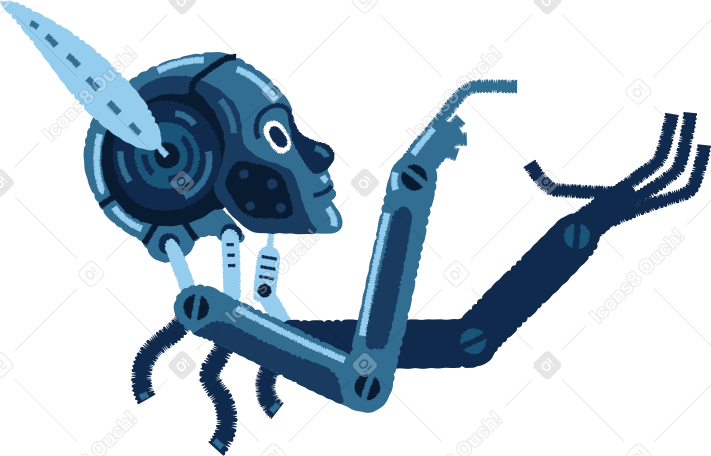 robot with hands PNG, SVG