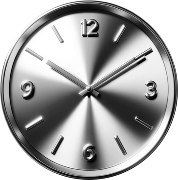 Horloge murale chromée PNG, SVG