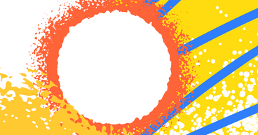Abstrait avec cercle pulvérisé orange PNG, SVG