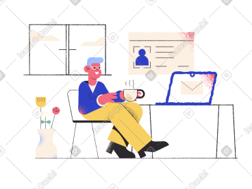 Working remotely PNG, SVG