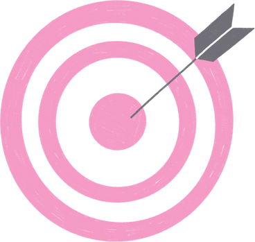 pink target with a dart PNG, SVG