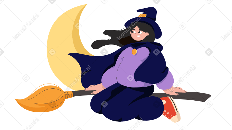 Cute witch PNG, SVG