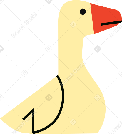 goose Illustration in PNG, SVG
