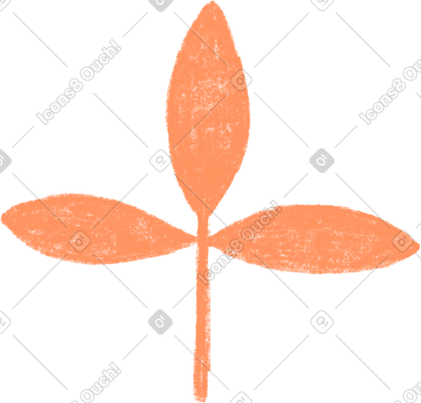 小橙色植物 PNG, SVG