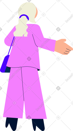 站着的女人回头 PNG, SVG