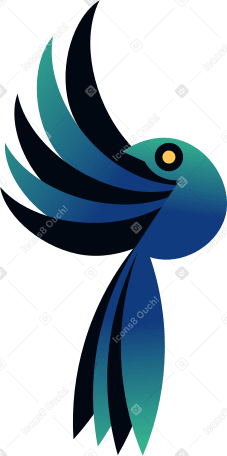 синяя птица в PNG, SVG