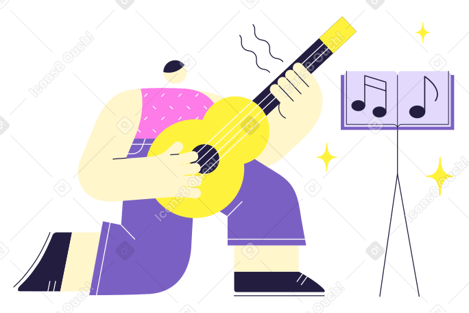 Learning Music Illustration in PNG, SVG