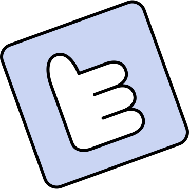 Illustration animée thumbs up square icon aux formats GIF, Lottie (JSON) et AE