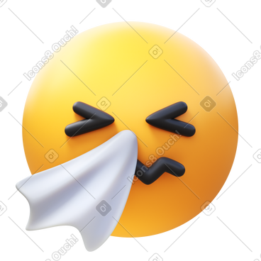 Sneezing face PNG, SVG