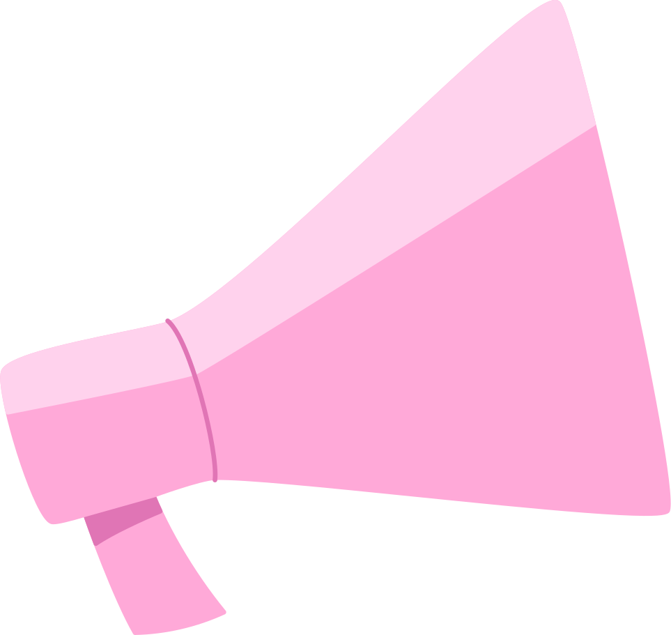 Pink megaphone Illustration in PNG, SVG
