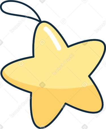christmas toy star Illustration in PNG, SVG