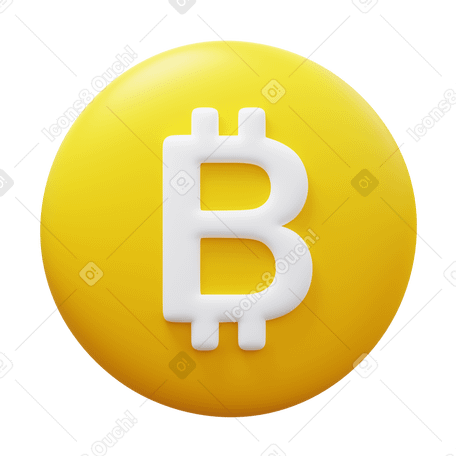 3D bitcoin в PNG, SVG
