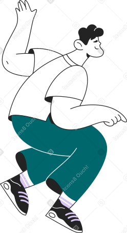 dancing man Illustration in PNG, SVG