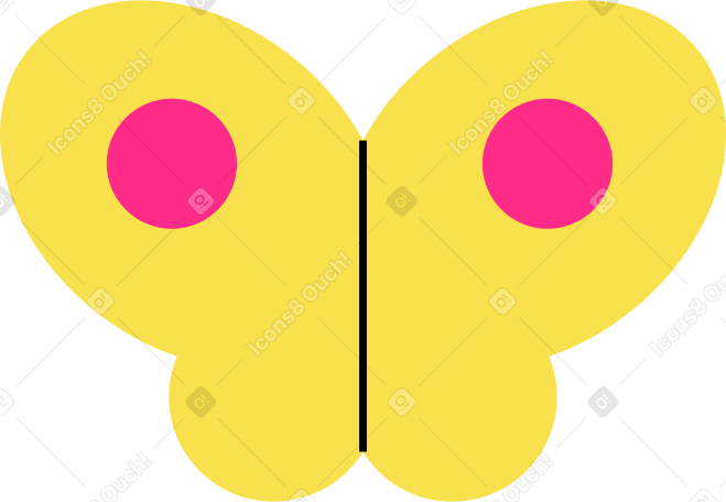 желтая бабочка в PNG, SVG