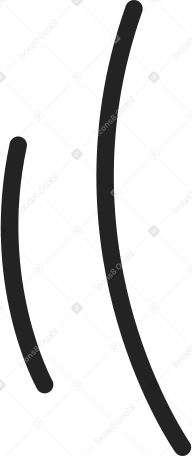 two black line Illustration in PNG, SVG