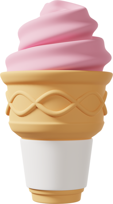 Moсkup di gelato alla fragola PNG, SVG
