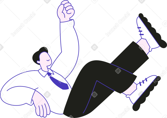 man lying with his legs and arms streched PNG, SVG