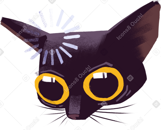thoughtful cat PNG、SVG
