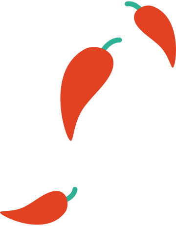 three hot red peppers PNG, SVG