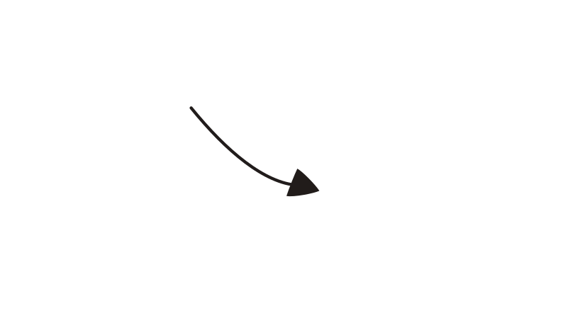 Right arrow pointing down Illustration in PNG, SVG
