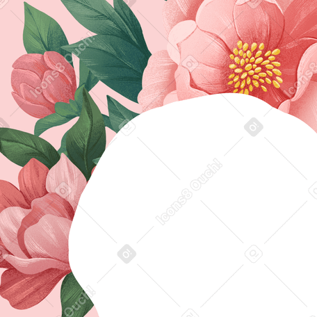 Rose hip flowers among the foliage with copy space PNG, SVG