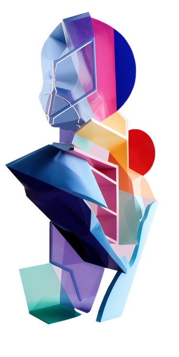 abstract glass head silhouette PNG, SVG