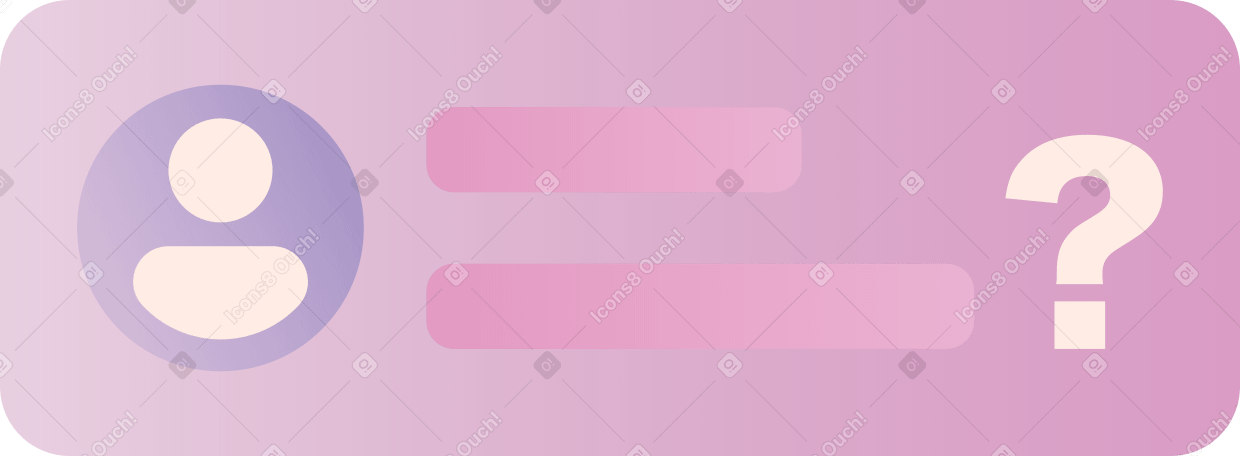 rectangle with user icon and text PNG, SVG