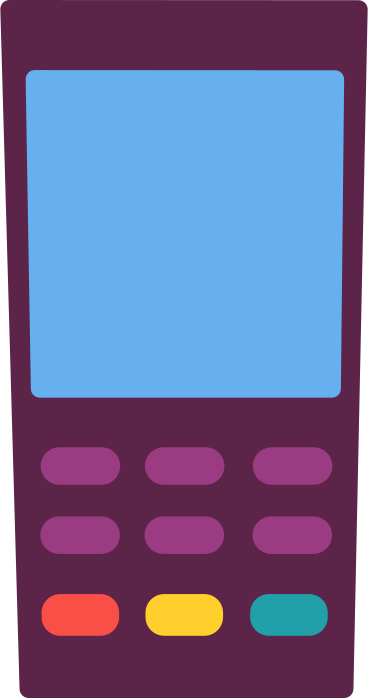 burgundy payment terminal PNG, SVG