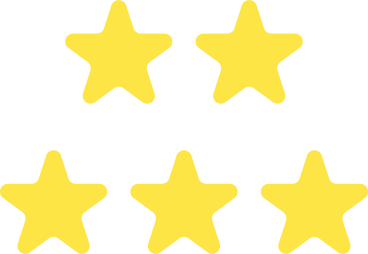Five yellow stars PNG, SVG