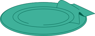 Тарелка с салфеткой в PNG, SVG