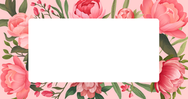 Rosa pfingstrosen um ein weißes rechteck mit kopierraum PNG, SVG