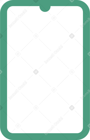 green smartphone Illustration in PNG, SVG