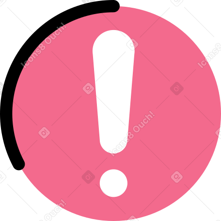 exclamation mark pink icon PNG, SVG