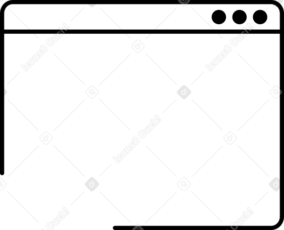 rectangular browser window Illustration in PNG, SVG