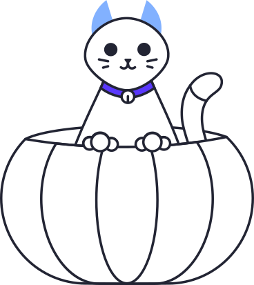 cat in a pumpkin PNG, SVG