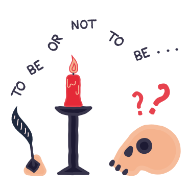 To be or not to be text and skull PNG, SVG