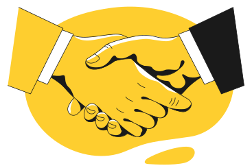 Illustrazione animata Stretta di mano per suggellare un accordo tra uomini d'affari in GIF, Lottie (JSON), AE