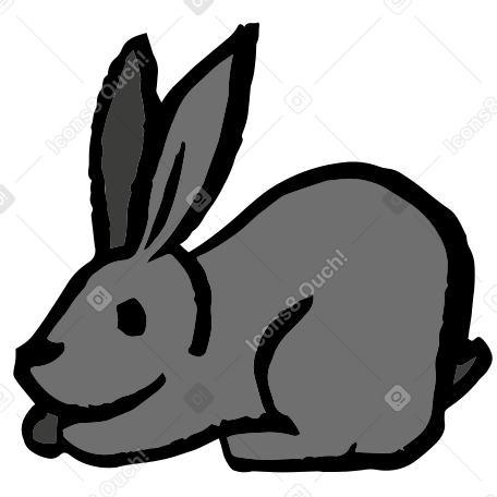 rabbit lying PNG, SVG