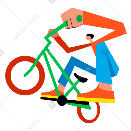 Man on bmx bike Illustration in PNG, SVG
