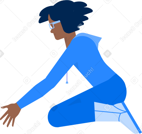 woman sitting and picking Illustration in PNG, SVG