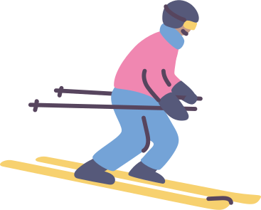 skier PNG, SVG